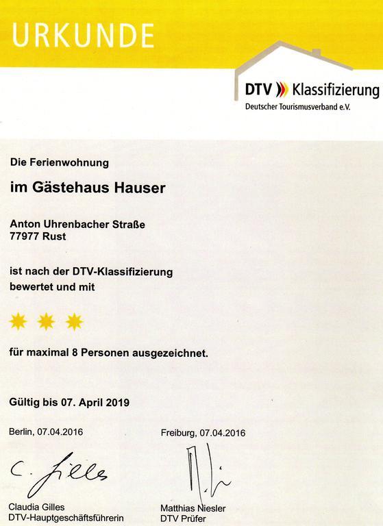 Gaestehaus Hauser Rust Buitenkant foto